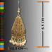 Gold Colored Dangler Earrings With White Beads Gold Colored Dangler Earrings With White Beads