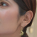 Gold Colored Oxidized Peacock Motif Earrings Gold Colored Oxidized Peacock Motif Earrings