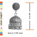 Oxidised Jhumka Earrings With Floral Design Oxidised Jhumka Earrings With Floral Design