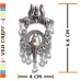 Oxidised Lord Ganesha And Trishul Motif Beads Jhumka Stud Earrings Oxidised Lord Ganesha And Trishul Motif Beads Jhumka Stud Earrings